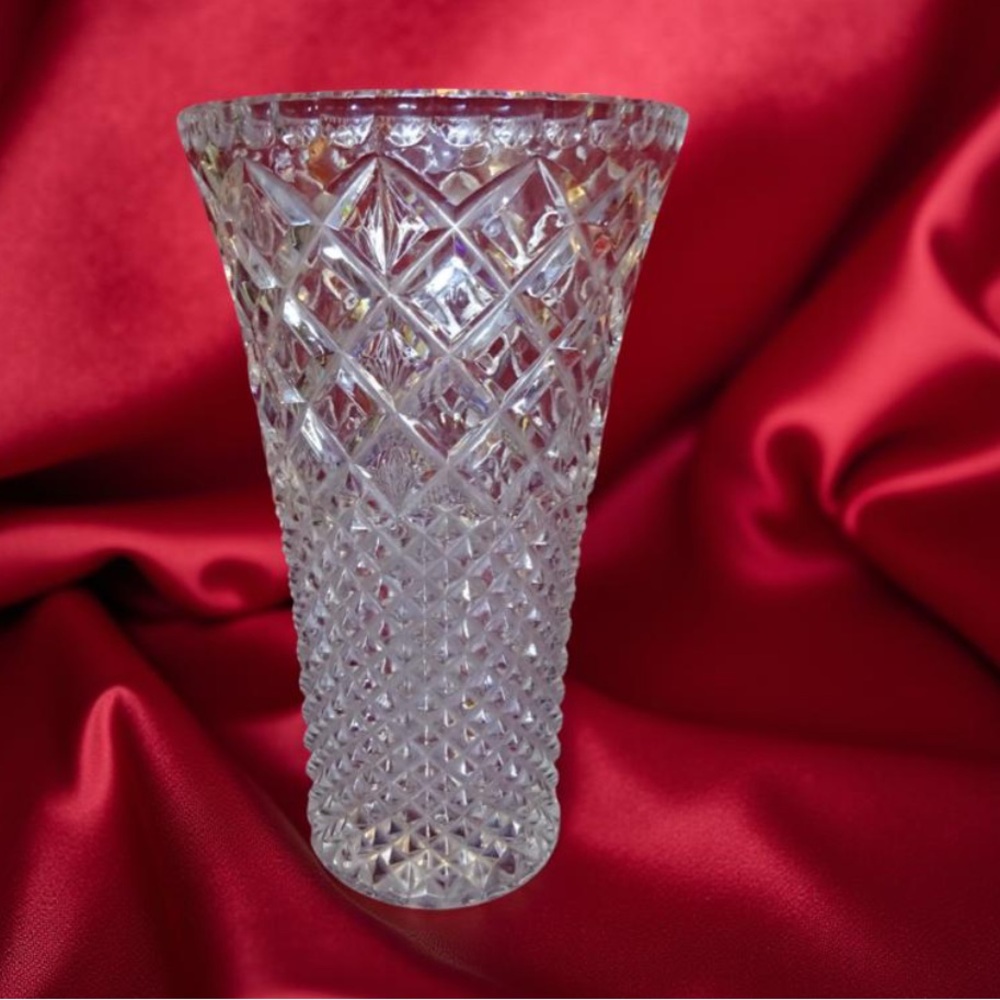 Crystal Vase Bohemia Czech Republic Crystal 24% Clear Elegant Crystal Vase